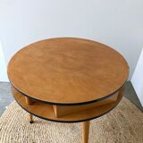 3-drawer tripod round coffee table