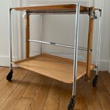 Rolling service table with two trays by Textable, France, circa 1950