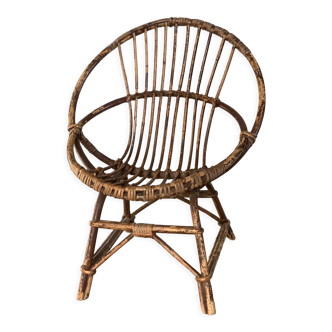 Fauteuil rotin pour enfant