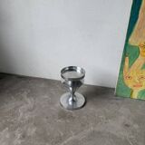 Brushed stainless steel console pedestal 1970