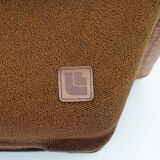 Pair of Lev & Lev Mid-century Modern Fiberglass Frame Leather Armchairs