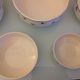 Suite of five salad bowls decor Claudius des faienceries de Badonviller, 50/60