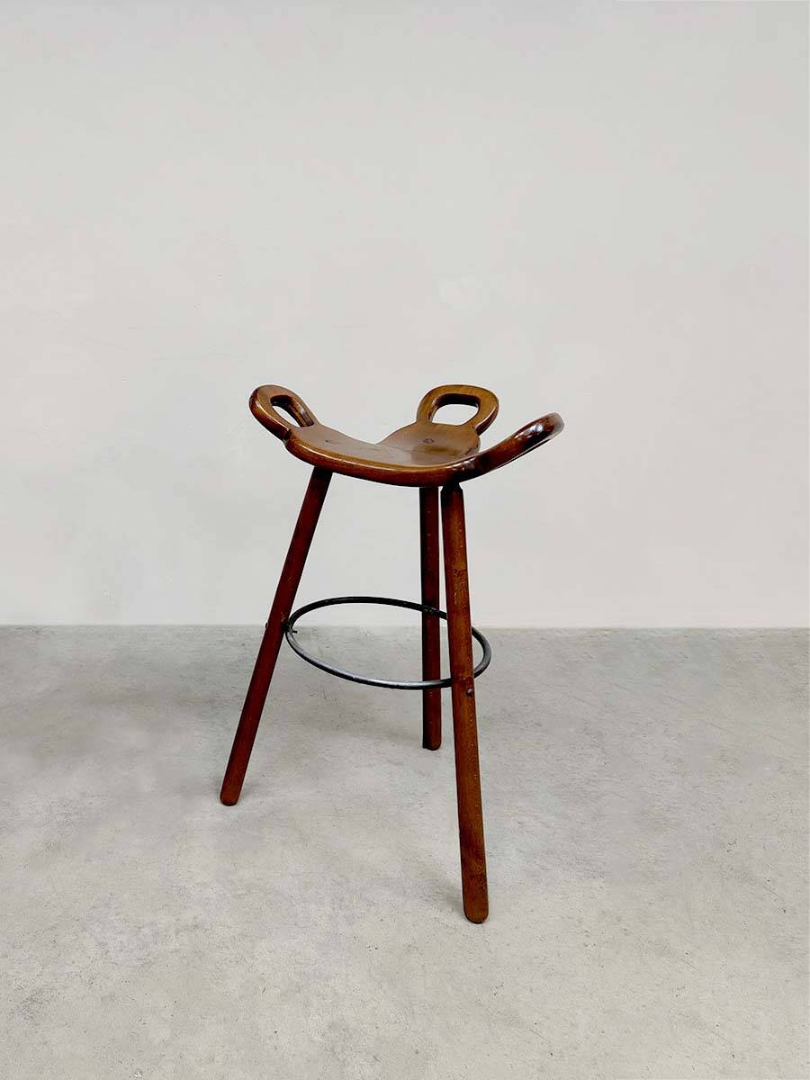 Midcentury brutalist Spanish barstool