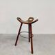 Tabouret de bar espagnol brutaliste du milieu du siècle