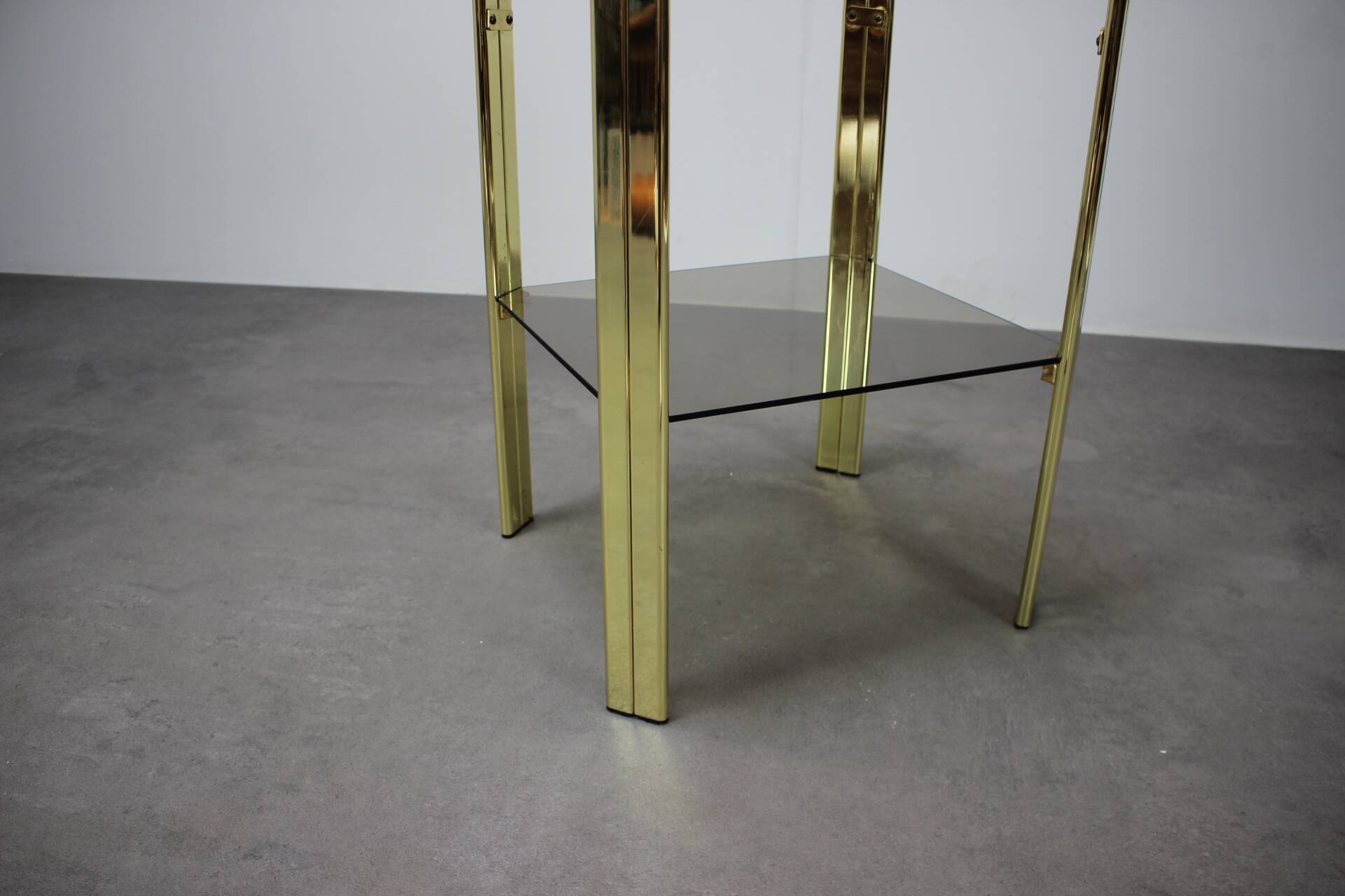 Mid-Century Brass and Smoked Glass Tea Table, 1970s, Germany