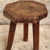 Old stool, side table French oak