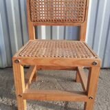 Wooden and cane children's chair