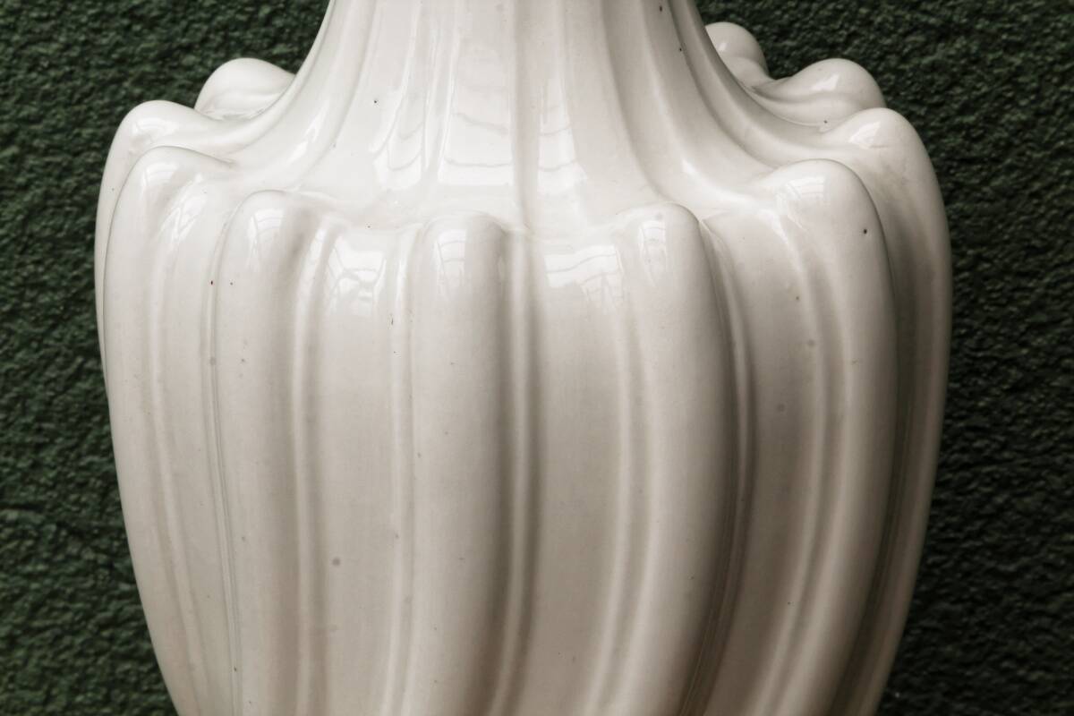 Baluster lamp base in Paris porcelain