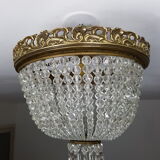 Ceiling light trash pearls and Crystal pendants