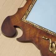 Antique Georgian Style Wall Mirror in Carved and Gilded Walnut