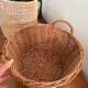 Grand panier en osier tressé 41 cm – panier rangement déco