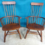 Pair of Scandinavian fan armchairs