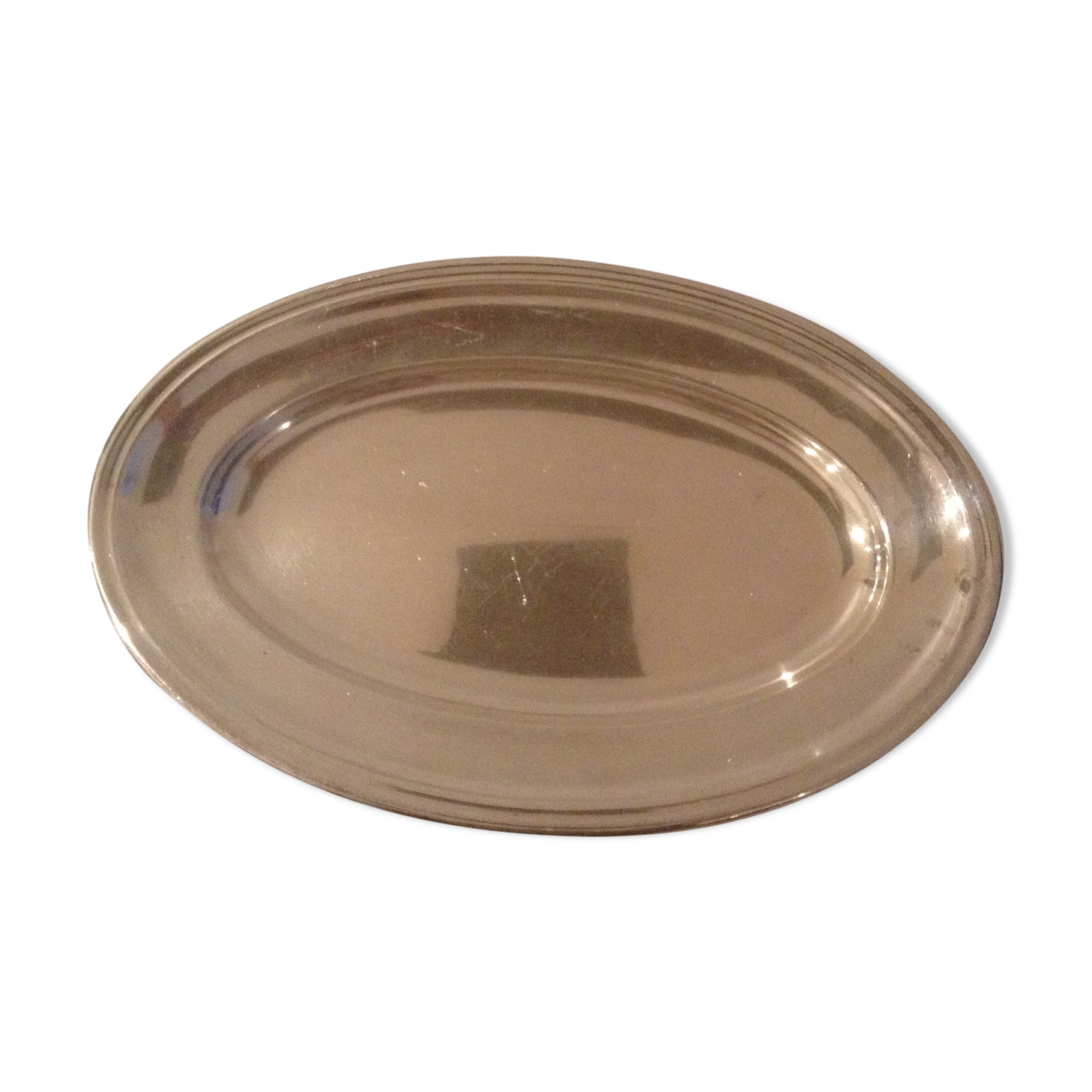 Dish "ercuis" silver metal