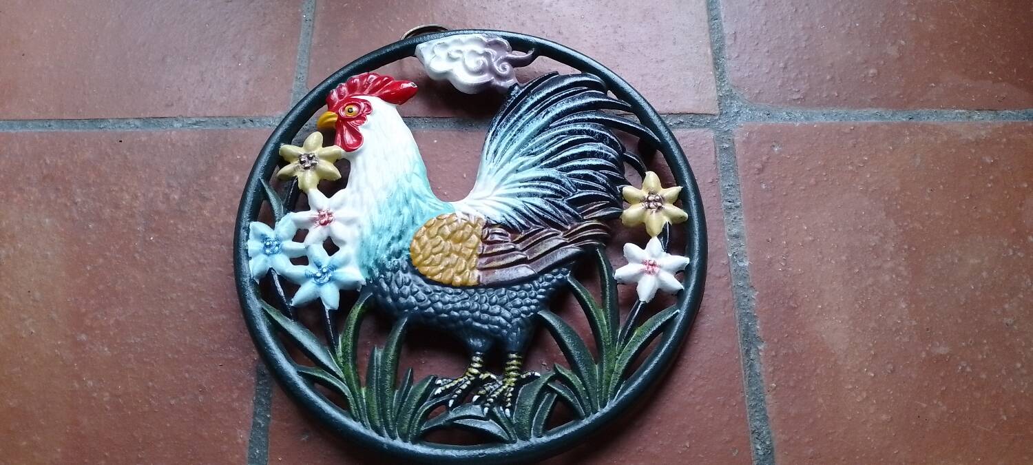 Vintage cast iron trivet