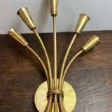 Five-branch wall sconce in brass, 1950s.