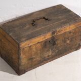 Petit coffre ancien à armature métallique (c.1900) #3
