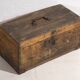 Small antique chest with a metal frame (c.1900) #3