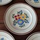 Flat plates set of five hbcm creil montereau decor cote d'argent