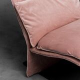 Pink velvet armchair tasty 70s vintage modern