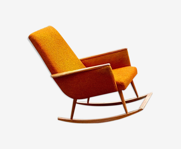 Rocking chair scandinave années 50-60 orange | Selency