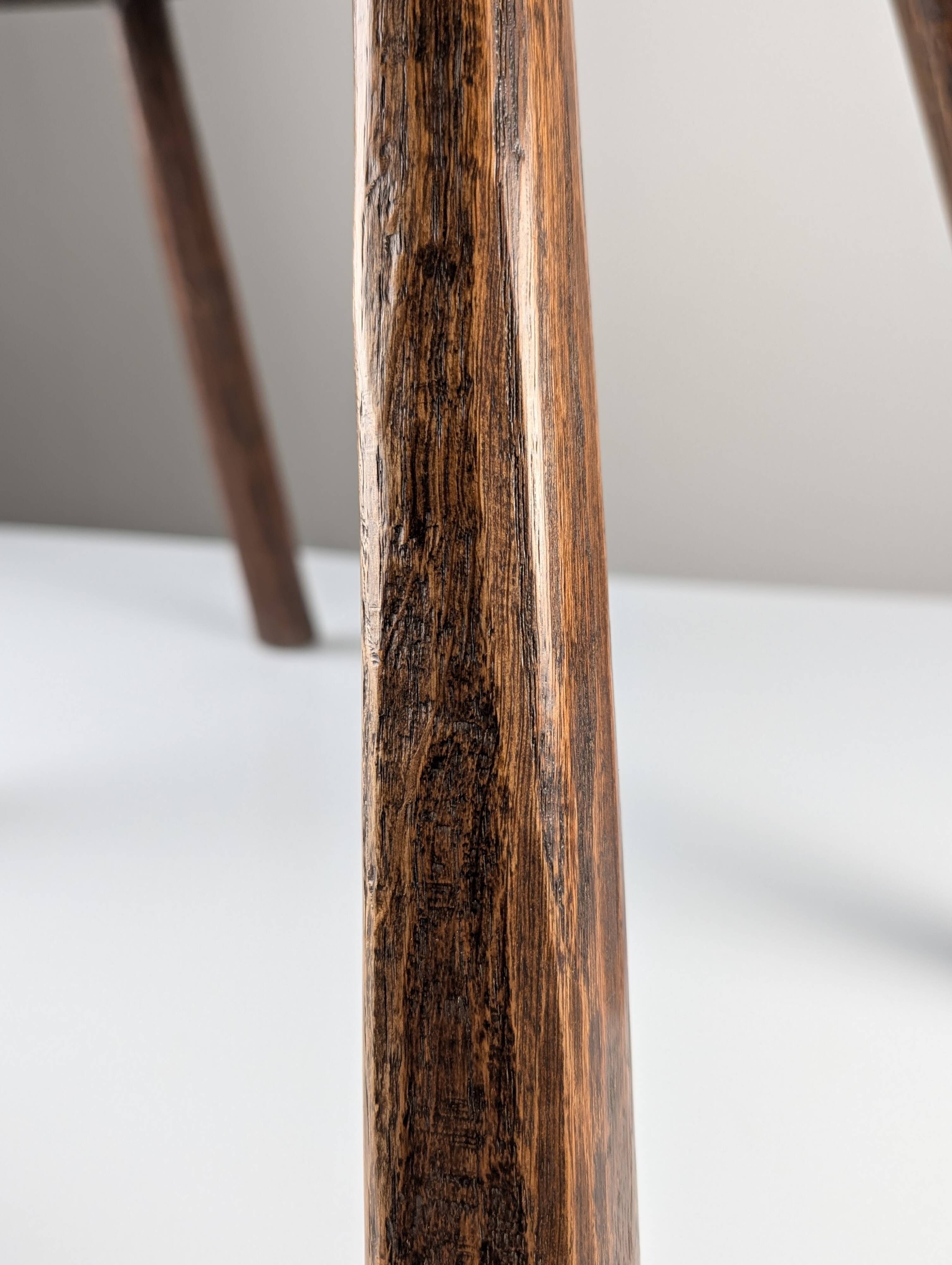 Rustic hand-carved wooden bench with organic shape, 1940s