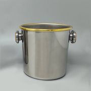 1970s Gorgeous Cocktail Shaker in Gold 24K and Stainless Steel With Ice Buc