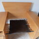 Chair 1980 in wood and leather sting SADDLER
