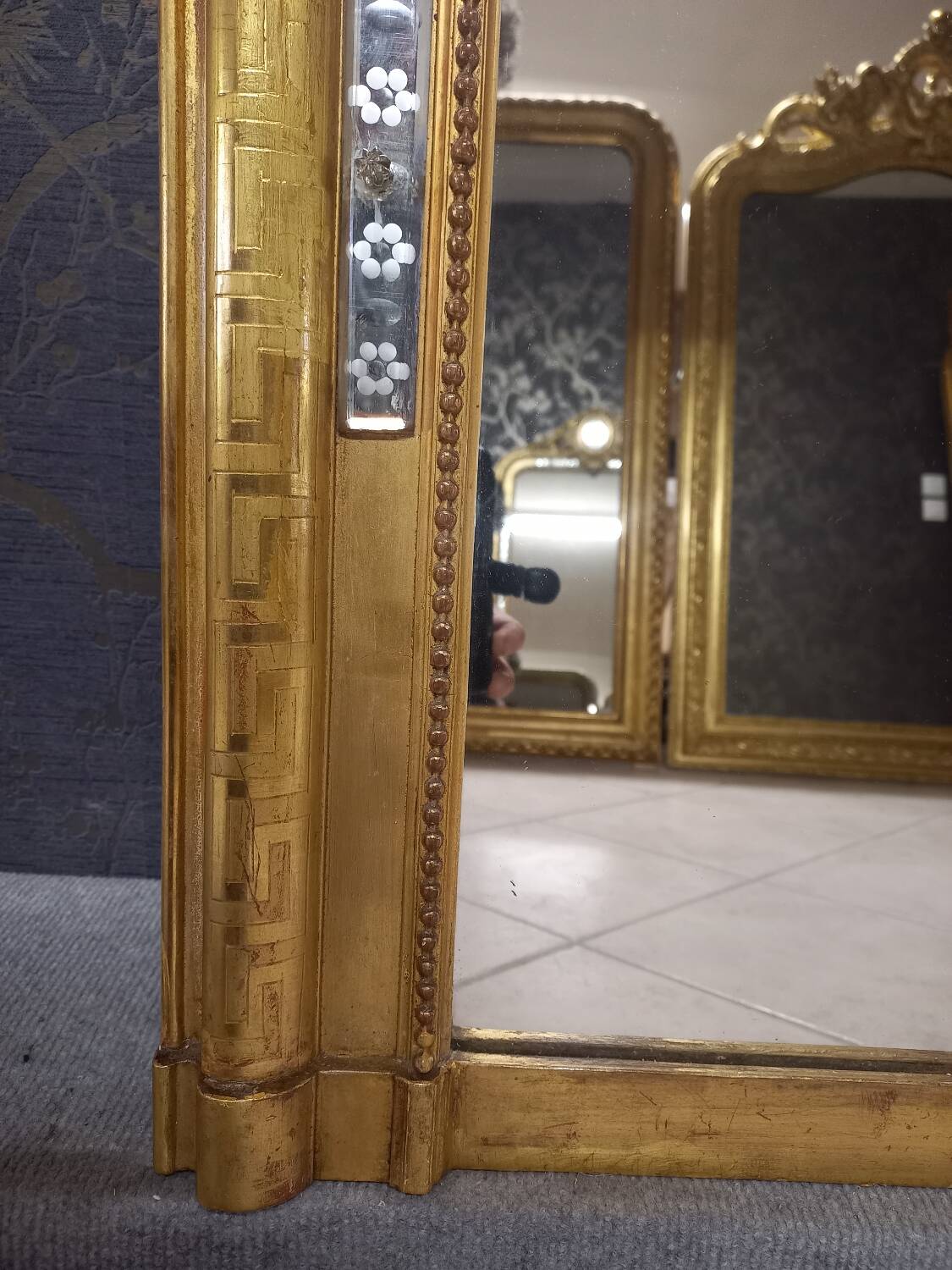 Louis Philippe period mirror 146 x 80