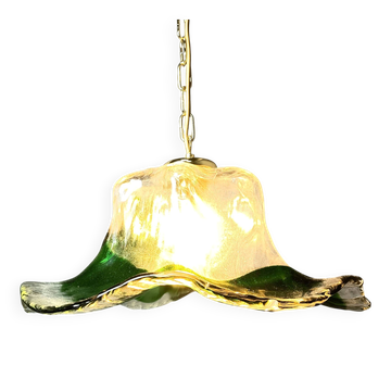 Suspension en verre de Murano vintage, pour Mazzega, années 1960.