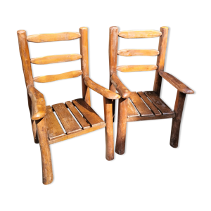 Paire de fauteuil brutaliste
