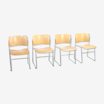 Model 40/4 stacking chairs by David Rowland for Howe, Denmark 1964