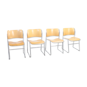 Model 40/4 stacking chairs by David Rowland for Howe, Denmark 1964