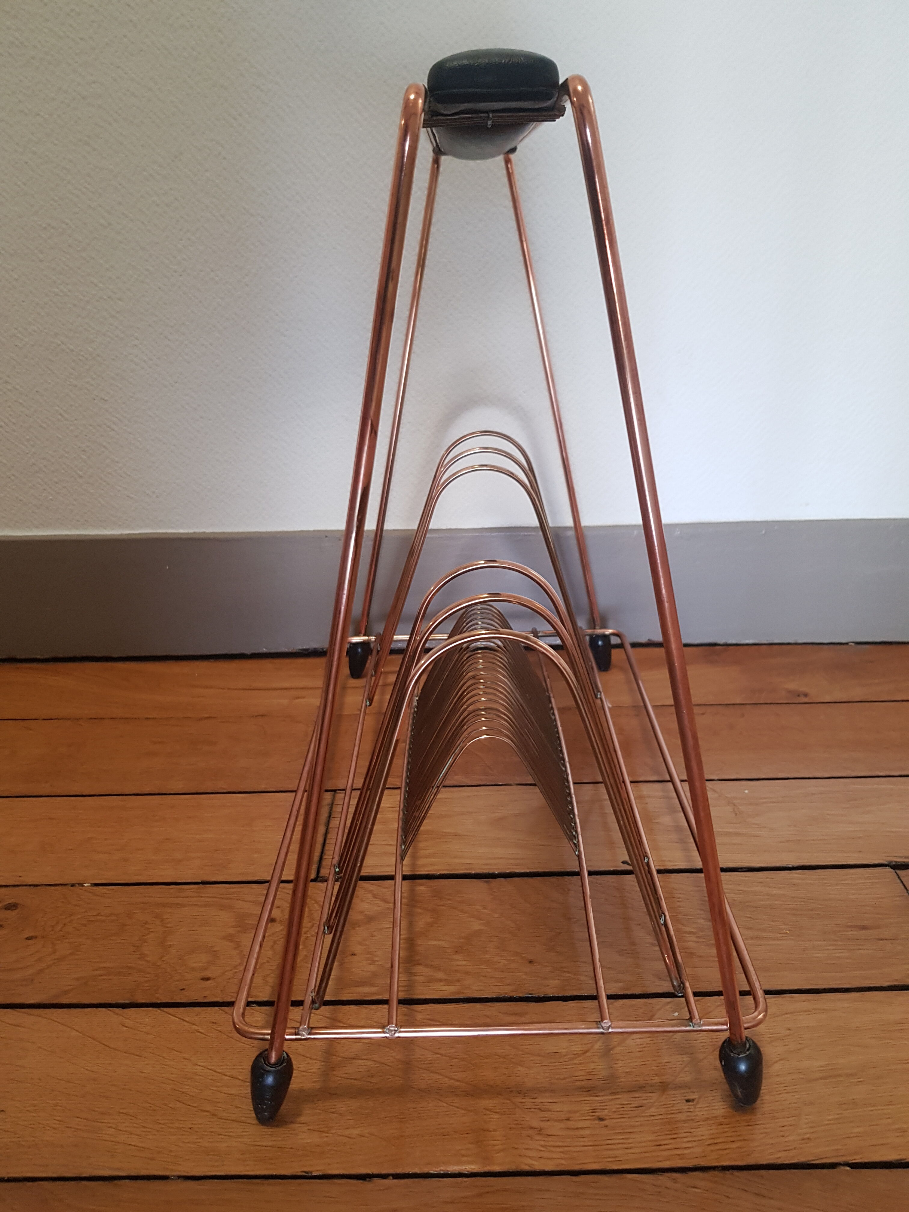 Brass and skai vinyl holder