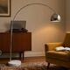 Vintage chrome arc lamp with marble base KARE