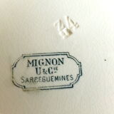 4 hollow plates model "Mignon" Sarreguemines