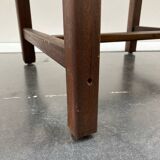 Brutalist armchair in wood and rope