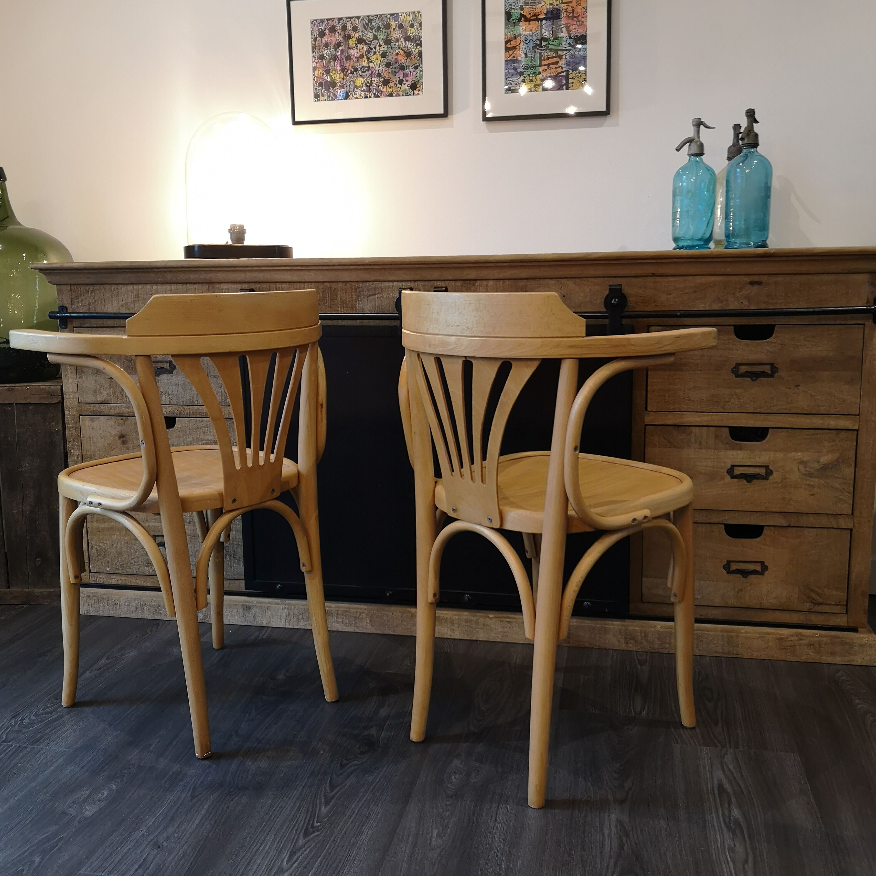 Pair of bistro chairs