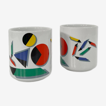Paire de pots en céramique par Mancioli 1980