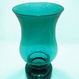Scandinavian green blue glass vase