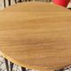 Pair of industrial style bar stools – Wooden seat & tapered legs
