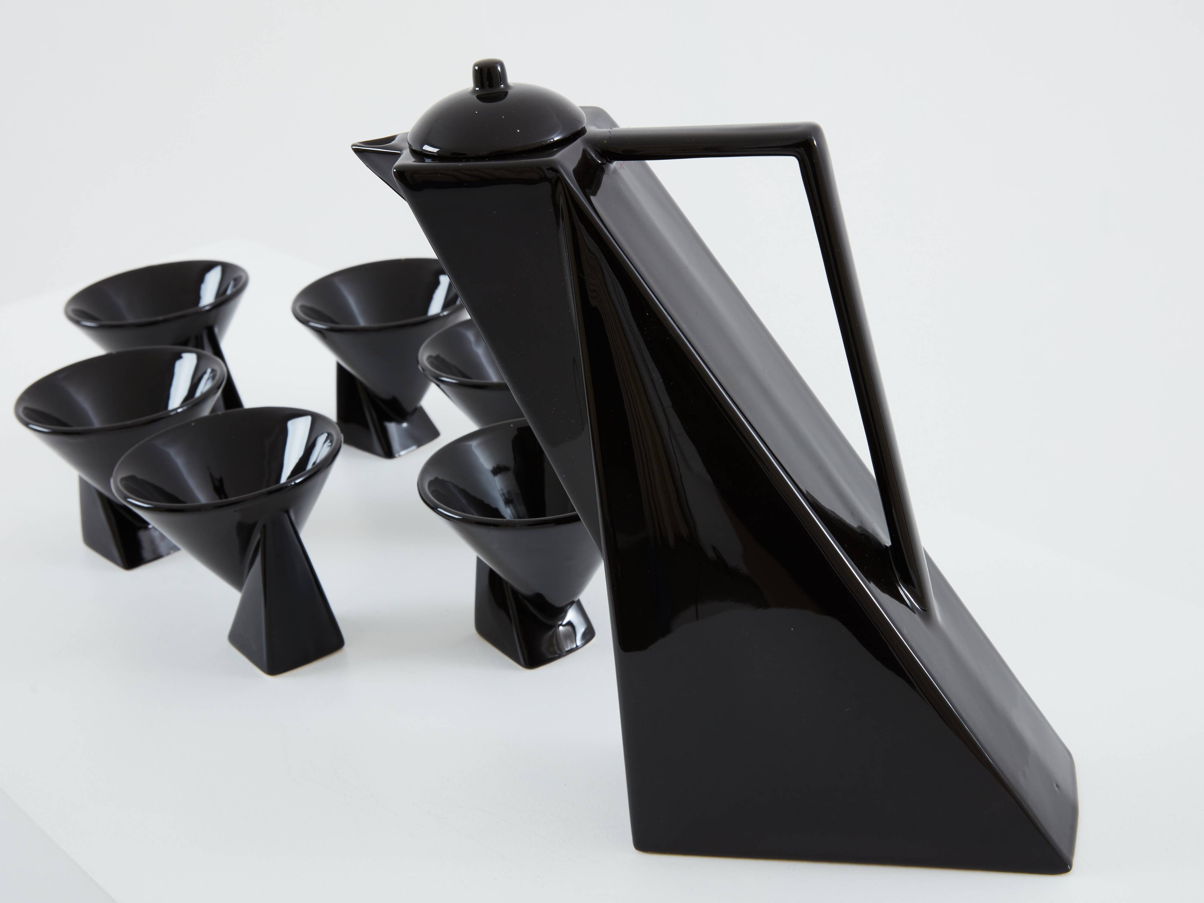 Pierre Casenove ceramic coffee service for Studio Salins 1980