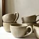 6-cup ceramic coffee service, handcrafted 1970.