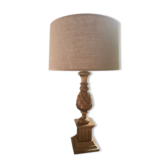 70s pineapple wooden lamp