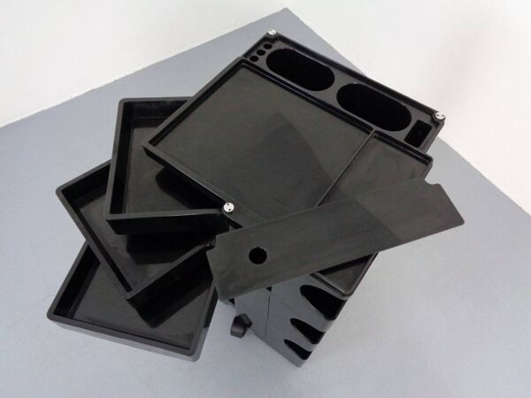 Black Boby Trolley by Joe Colombo for Bieffeplast, Italy, 1960s