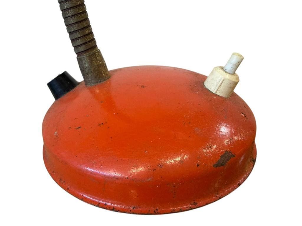 Vintage red metal desk lamp