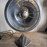 Cobra parabolic lamp with enameled cast iron base, Art Nouveau.