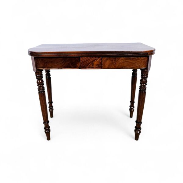 Table de jeu de cartes du 19ème siècle - Acajou, style Biedermeier/Victorien