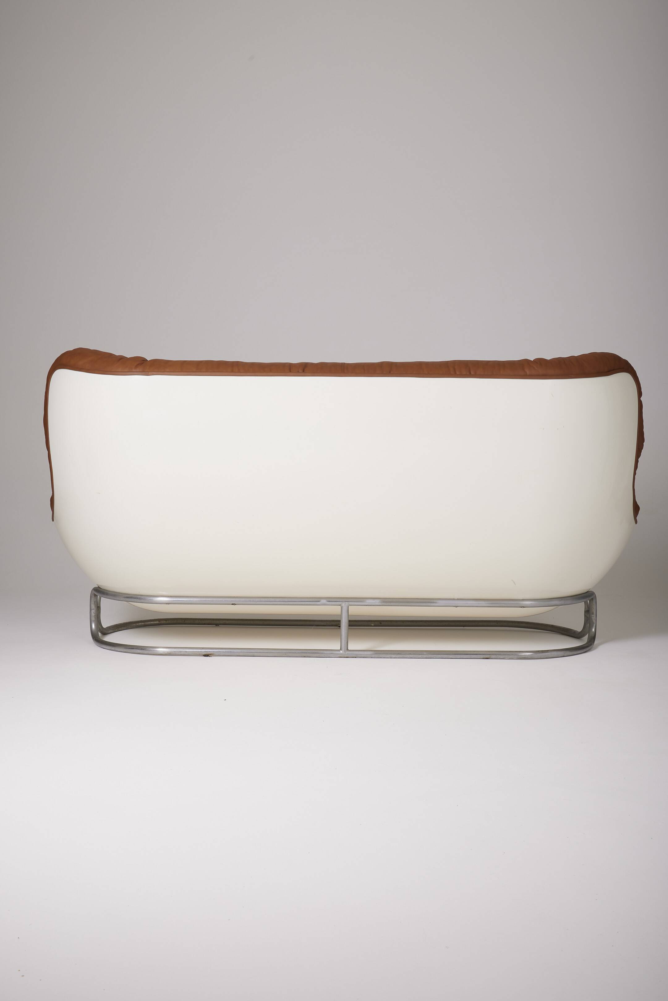 Michel Cadestin karate leather sofa, 1970s