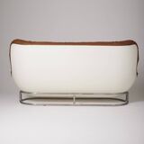 Michel cadestin karate leather sofa, 1970s
