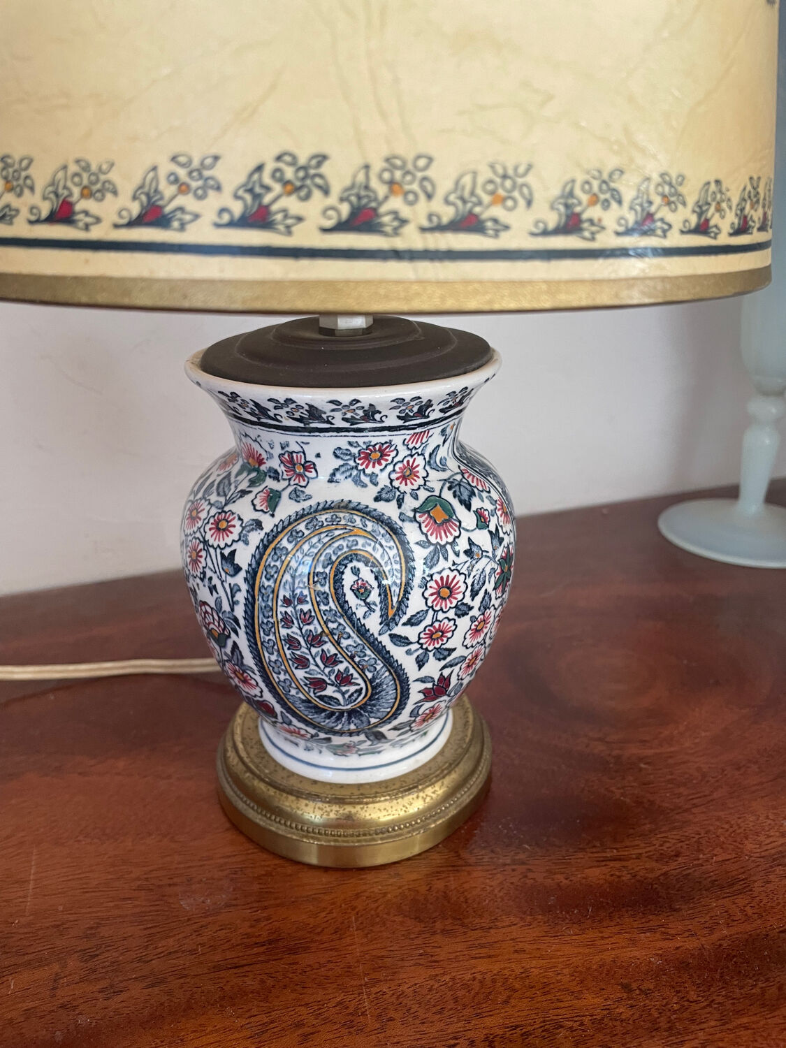 Old earthenware lamp from Gien